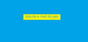 lista de e-mail do país