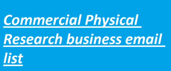 Commercial Physical Research Email Member Data