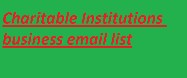 Charitable Institutions Email Member Data