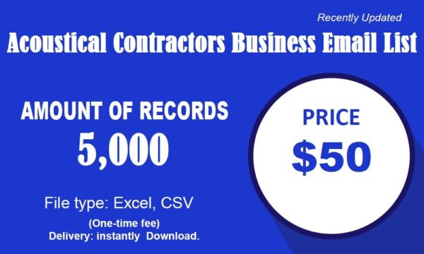 Acoustical Contractors Email Member Data