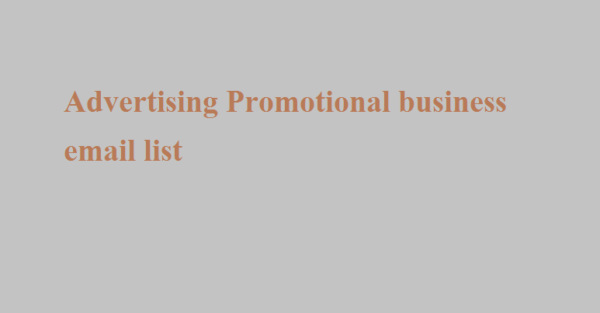 Advertising-Promotional Email Member Data