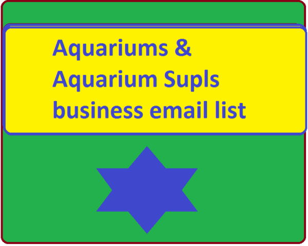 Aquariums & Aquarium Supls Email Member Data