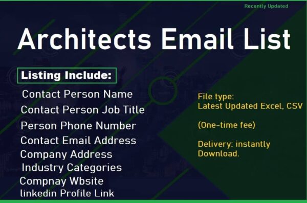 Architects Email Member Data