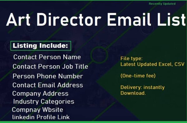 Art Director Email Member Data
