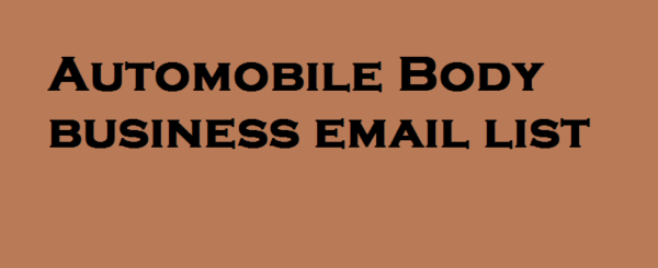 Automobile Body Email Member Data