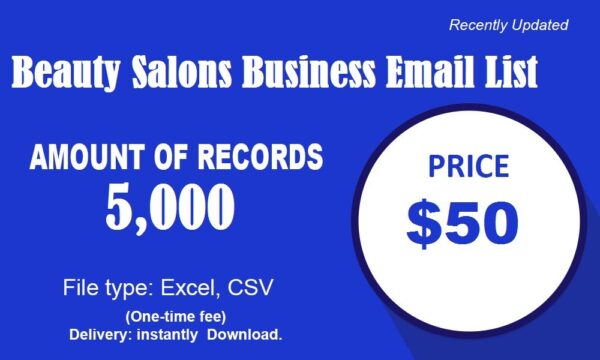 Beauty Salons Email Member Data