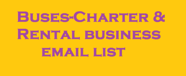 Buses Charter & Rental Email Member Data