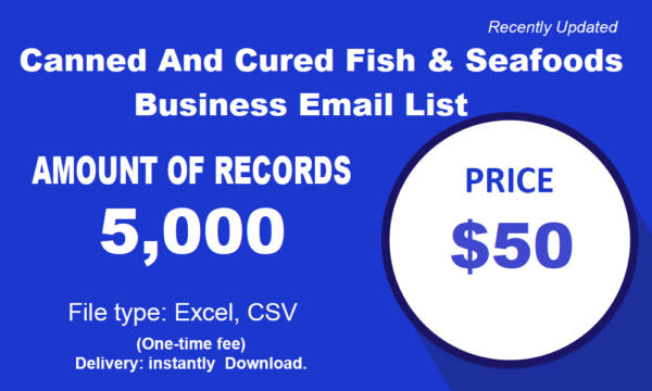 Canned and Cured Fish and Seafoods Email Member Data