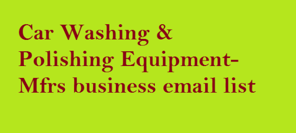 Car Washing & Polishing Email Member Data