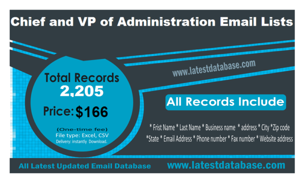 Chief and VP of Administration Email Member Datas