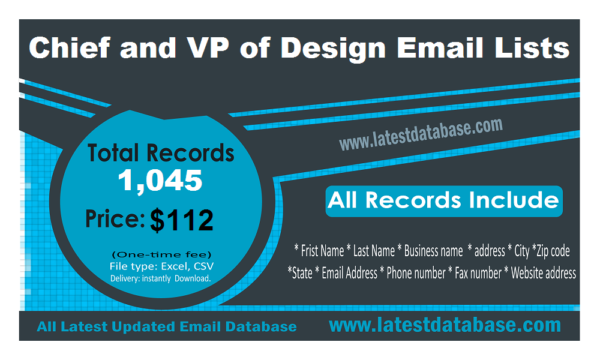 Chief and VP of Design Email Member Datas