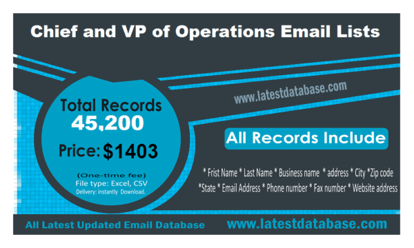 Chief and VP of Operations Email Member Datas