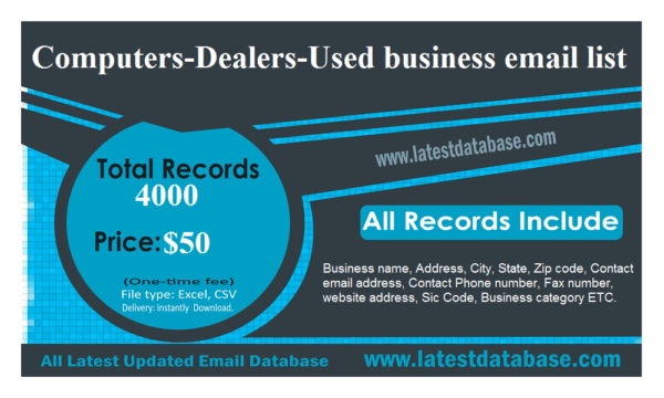 Computers-Dealers-Used Email Member Data