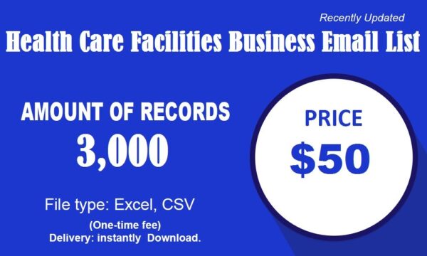 Health Care Facilities Email Member Data