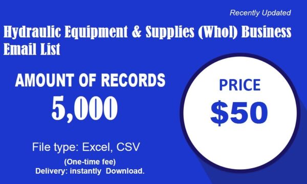 Hydraulic Equipment & Supplies (Whol) Email Member Data