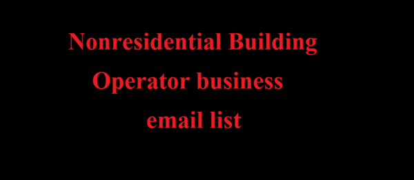 Nonresidential Building Operator Email Member Data