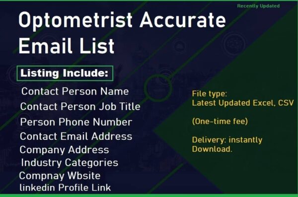 Optometrist Accurate Email Member Data