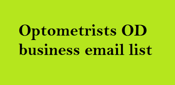 Optometrists OD Email Member Data