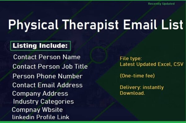 Physical Therapist Email Member Data