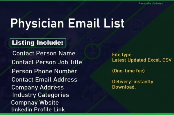 Physician Email Member Data