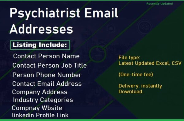 Psychiatrist Email Member Dataes