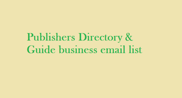 Publishers-Directory & Guide Email Member Data