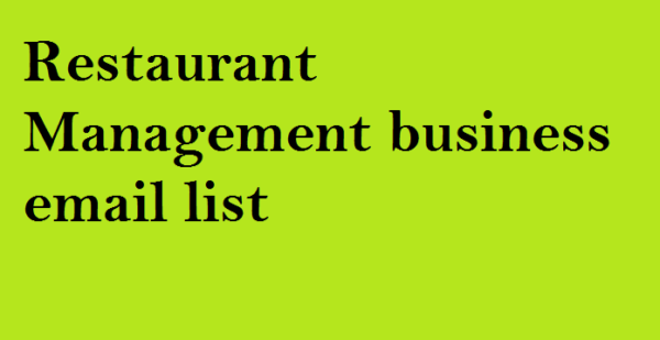 Restaurant Management Email Member Data