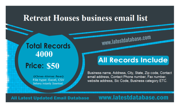 Retreat Houses Email Member Data