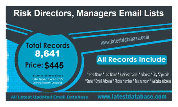 Risk Directors, Managers Email Member Datas