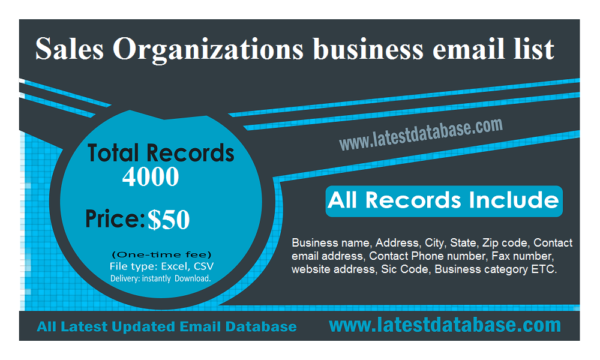 Sales Organizations Email Member Data