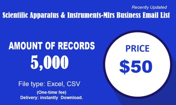 Scientific Apparatus & Instruments-Mfrs Email Member Data