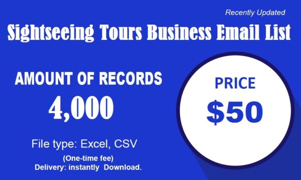 Sightseeing Tours Email Member Data