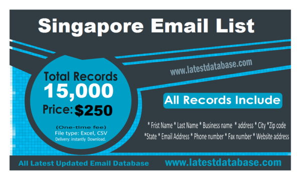 Singapore Email Member Data