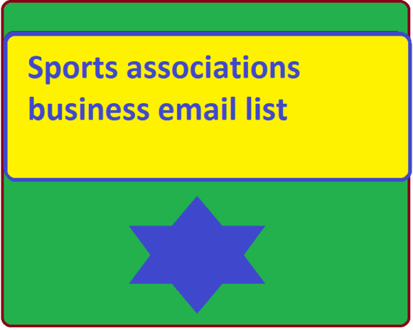 Sports associations Email Member Data