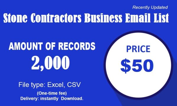 Stone Contractors Email Member Data