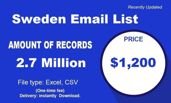 Sweden Email Member Data