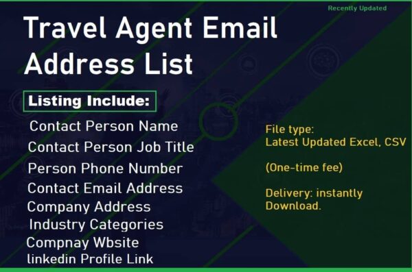 Travel Agent Email Member Data