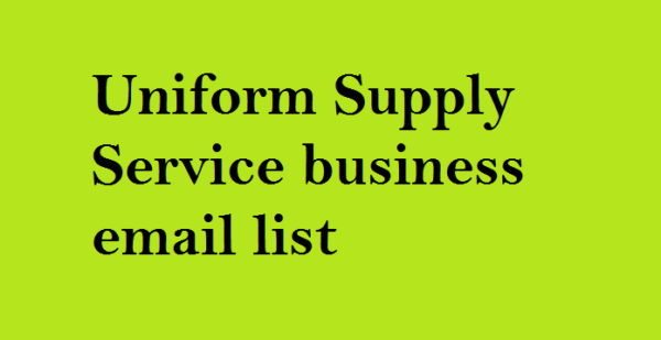 Uniform Supply Service Email Member Data