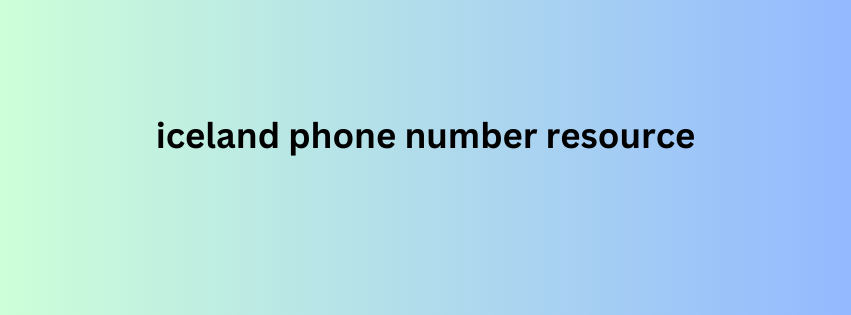 iceland phone number resource