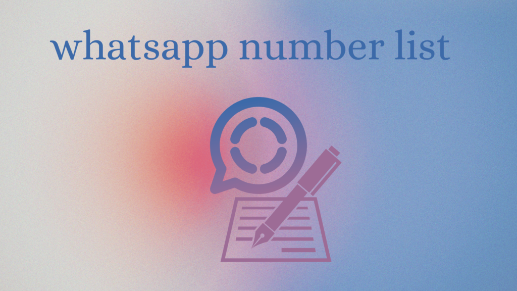 whatsapp number list